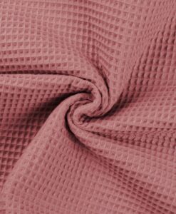 Tissu nid d'abeilles bois de rose