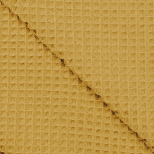 Tissu nid d'abeilles jaune clair – Image 3