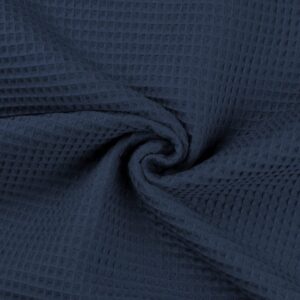 Tissu nid d'abeilles marine clair