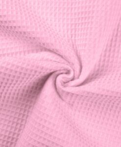 Tissu nid d’abeilles rose pâle