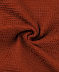 Tissu nid d'abeilles terracotta