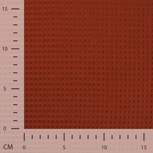Tissu nid d'abeilles terracotta – Image 4