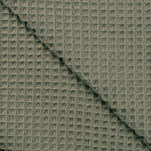Tissu nid d'abeilles kaki – Image 3