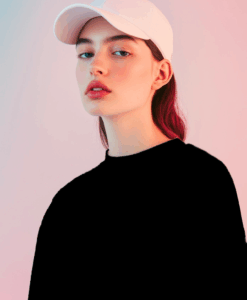 Alternative view of Tissu sweat molleton polaire noir