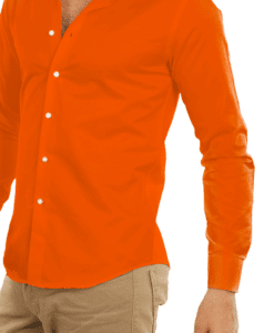 Alternative view of Coton uni orange