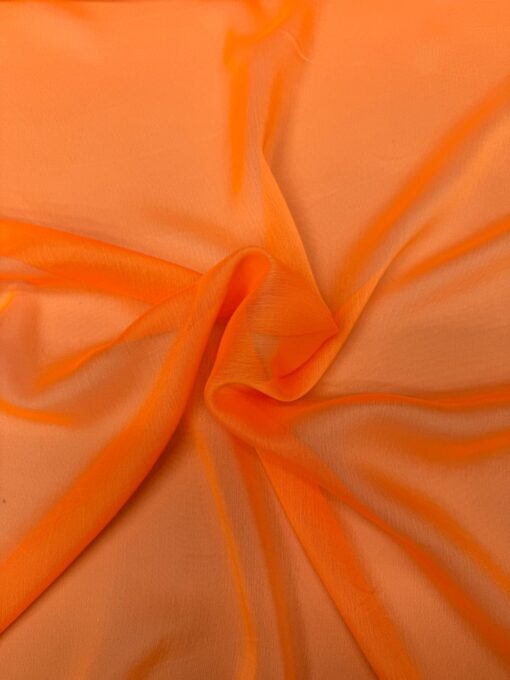 MOUSSELINE CHANGEANTE DEUX FILES ORANGE FLUO