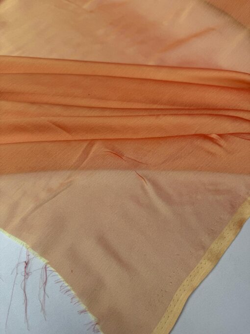 MOUSSELINE CHANGEANTE DEUX FILES ORANGE SANGUINE