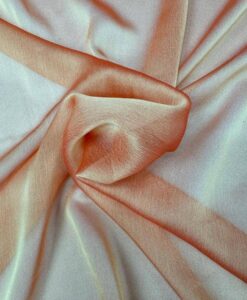MOUSSELINE CHANGEANTE DEUX FILES ORANGE SANGUINE