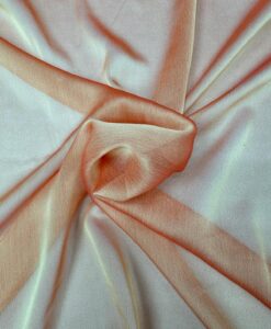 MOUSSELINE CHANGEANTE DEUX FILES ORANGE SANGUINE