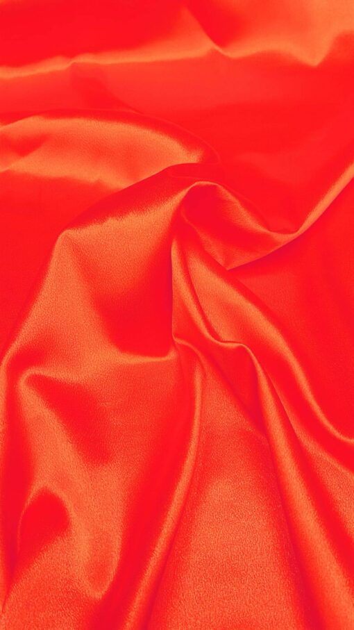 Crêpe envers satin orange vif