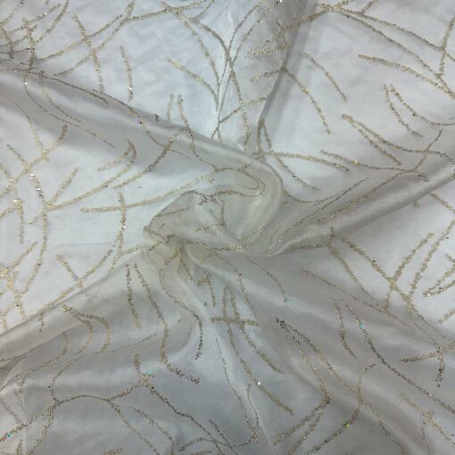 organza ivoire feu d'artifice or