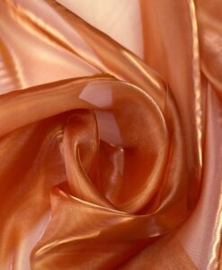 Organza liquide orange flamme