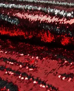 PAILLETÉ REVERSIBLE ROUGE ET ARGENT