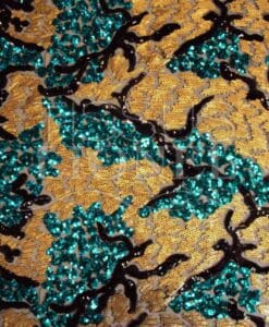 PAILLETÉ TIE AND DYE TURQUOISE ET OR