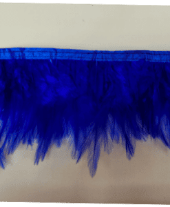 Plume de coq bleu royal 12 cm