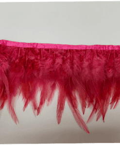 Plume de coq fuchsia foncé 12 cm