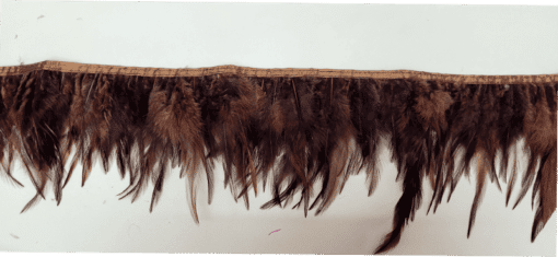 Plume de coq marron 12 cm