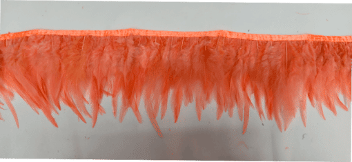 Plume de coq orange clair 12 cm