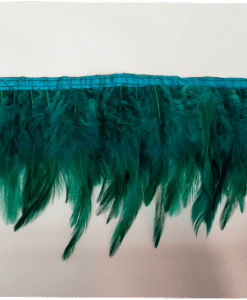 Plume de coq vert émeraude 12 cm