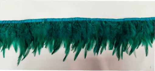 Plume de coq vert émeraude 12 cm