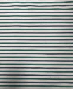 Alternative view of Popeline coton à fines rayures vert