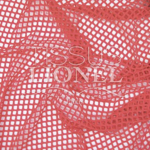 résille grosse maille rouge corail