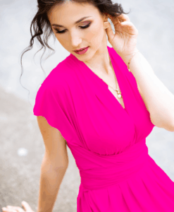 Alternative view of Lycra mat rose fluo