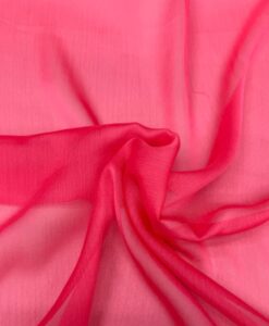 MOUSSELINE CHANGEANTE DEUX FILES ROSE FRAMBOISE