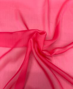 MOUSSELINE CHANGEANTE DEUX FILES ROSE FRAMBOISE