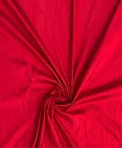 Tissu soie shantung rouge fonce