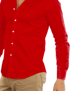 Alternative view of Coton uni rouge foncé