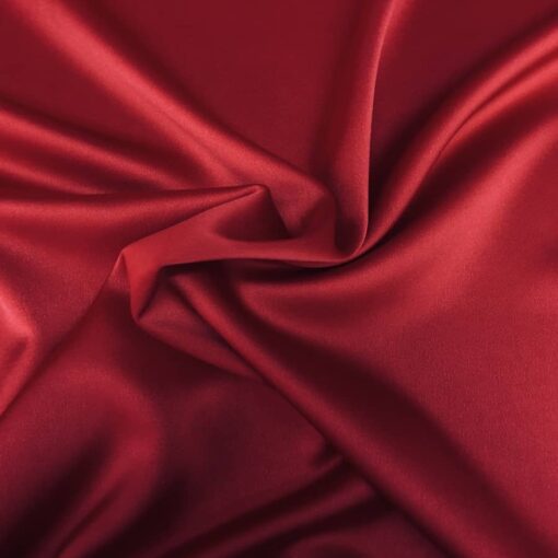 Satin elasthanne double rouge