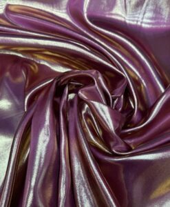 Satin lamé bordeaux et or