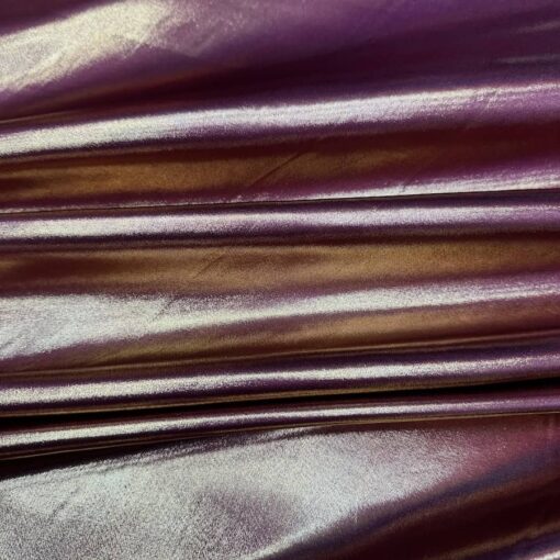 Satin lamé bordeaux et or – Image 2