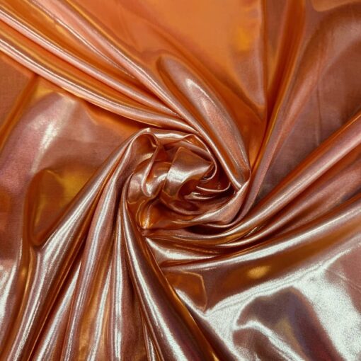 Satin lamé Orange et or