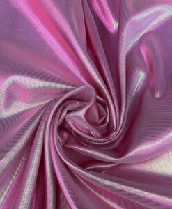 Satin lamé rose pale changeant or et vert