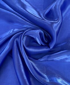 Satin liquide bleu royal