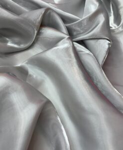 Alternative view of Satin liquide gris argent