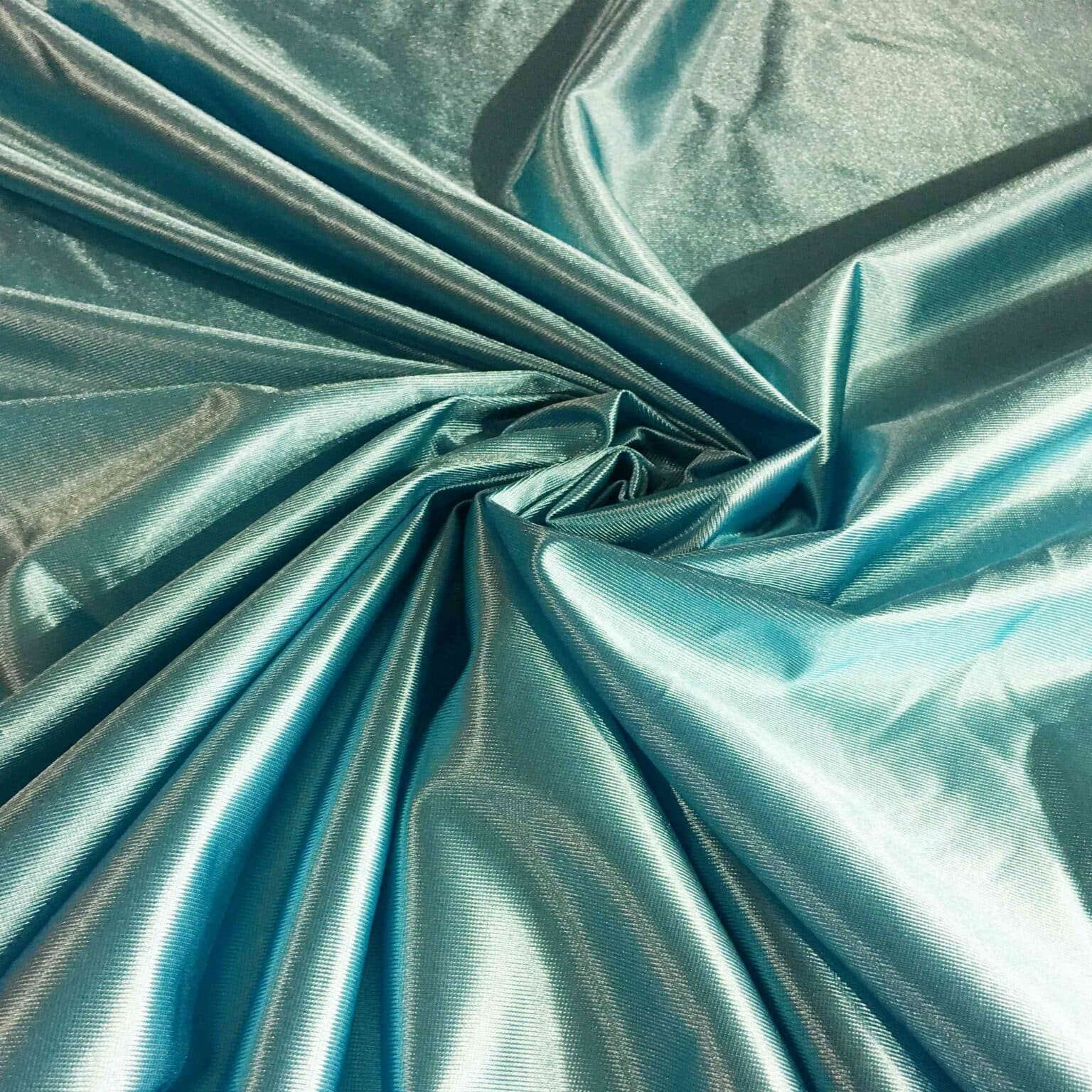 Satin maille charmeuse turquoise