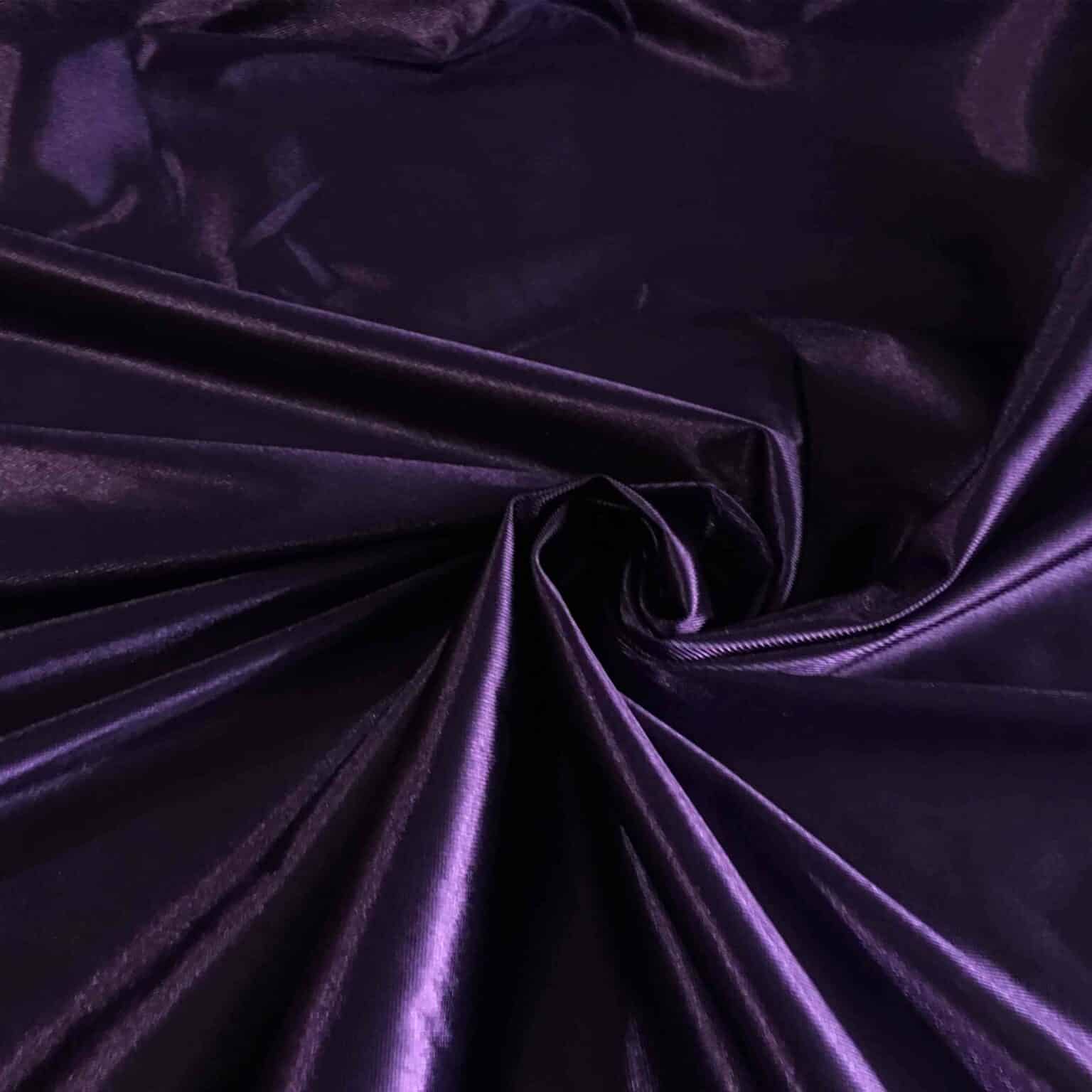 Satin maille charmeuse violet fonce