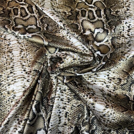 satin soyeux imprimé peau de serpent