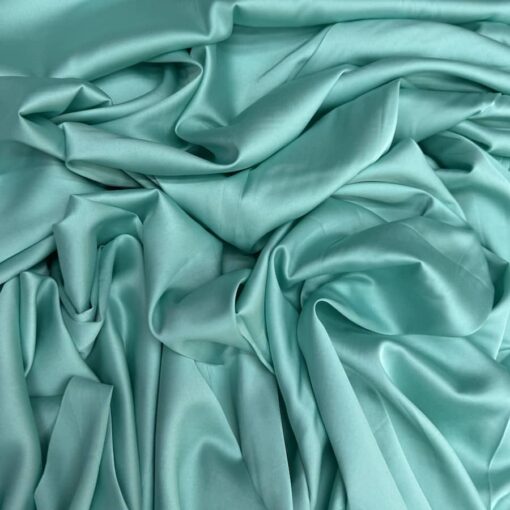 Satin touché de soie vert d'eau – Image 2