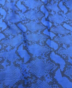 Suédine imprimé serpent bleu