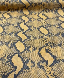 Suédine imprimé serpent jaune