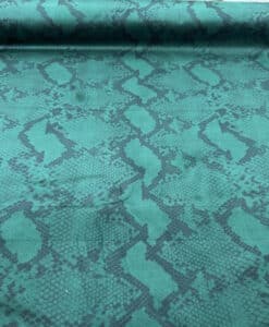 Suédine imprimé serpent vert bouteille