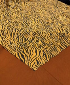 Suédine imprimé zèbre jaune