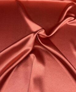 Crêpe envers satin terracota