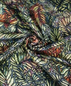 Tissu brocard fleuri