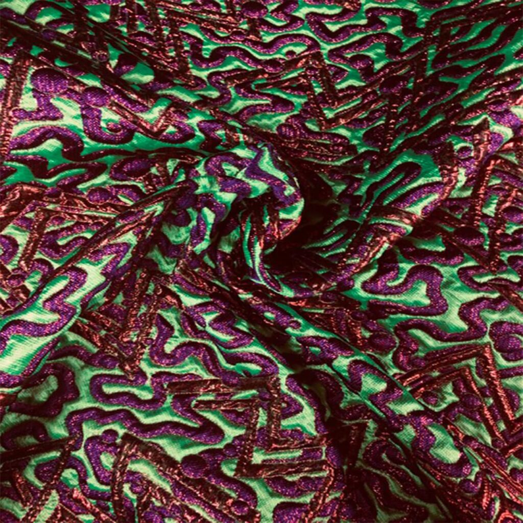 Tissu Brocart Noir Et Rouge - 160cm De Large, Vendu Au Mètre - Neuf, Thème Gothique/Halloween