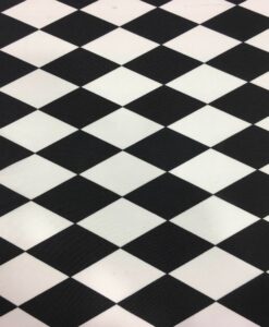 Tissu Burlington arlequin noir et blanc